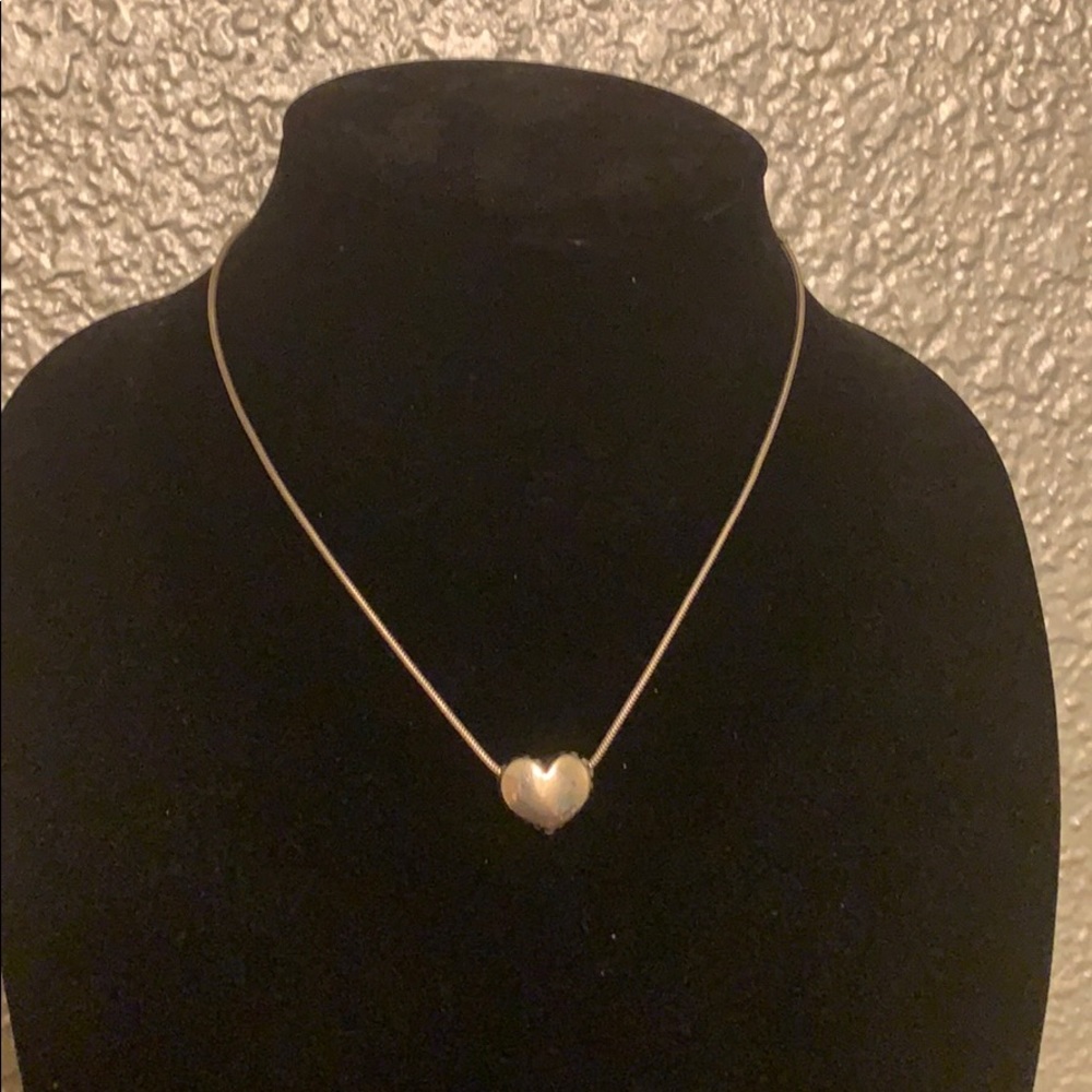 Lagos Caviar sterling silver heart necklace 16”